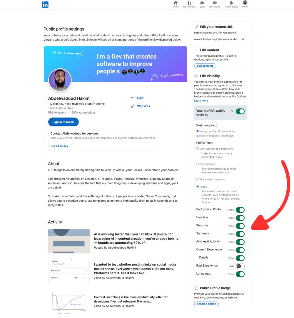 提升您的 LinkedIn 个人资料可见性设置指南 2025