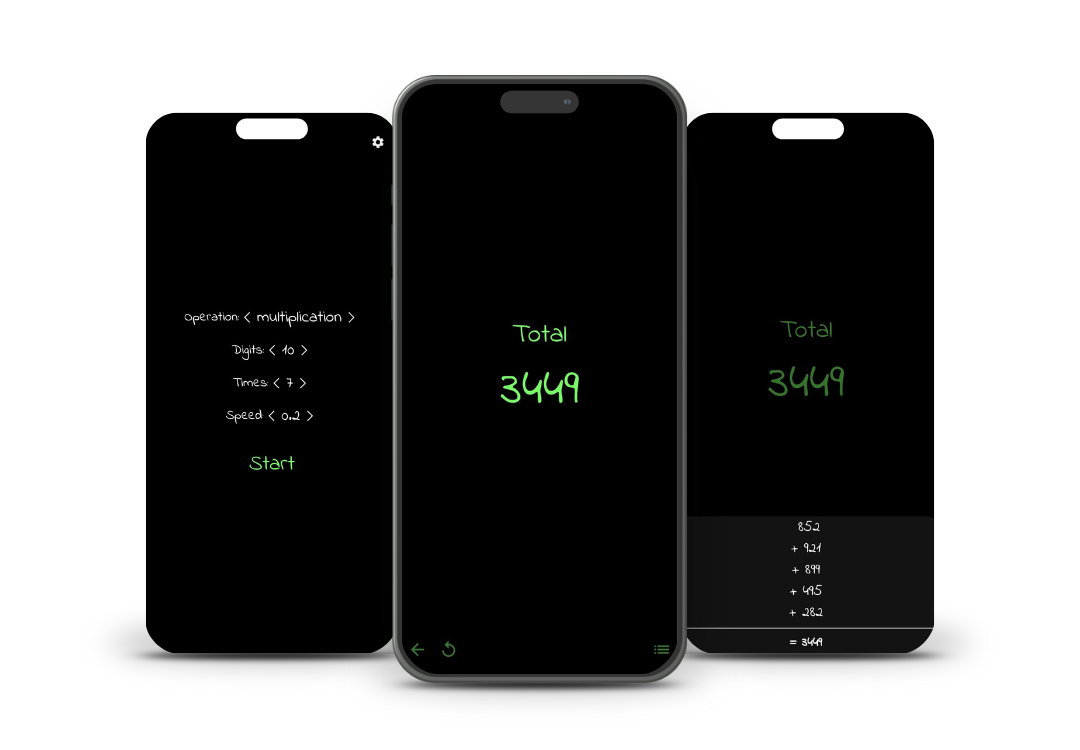 Screenshot dell'App Anzan Flash Soroban